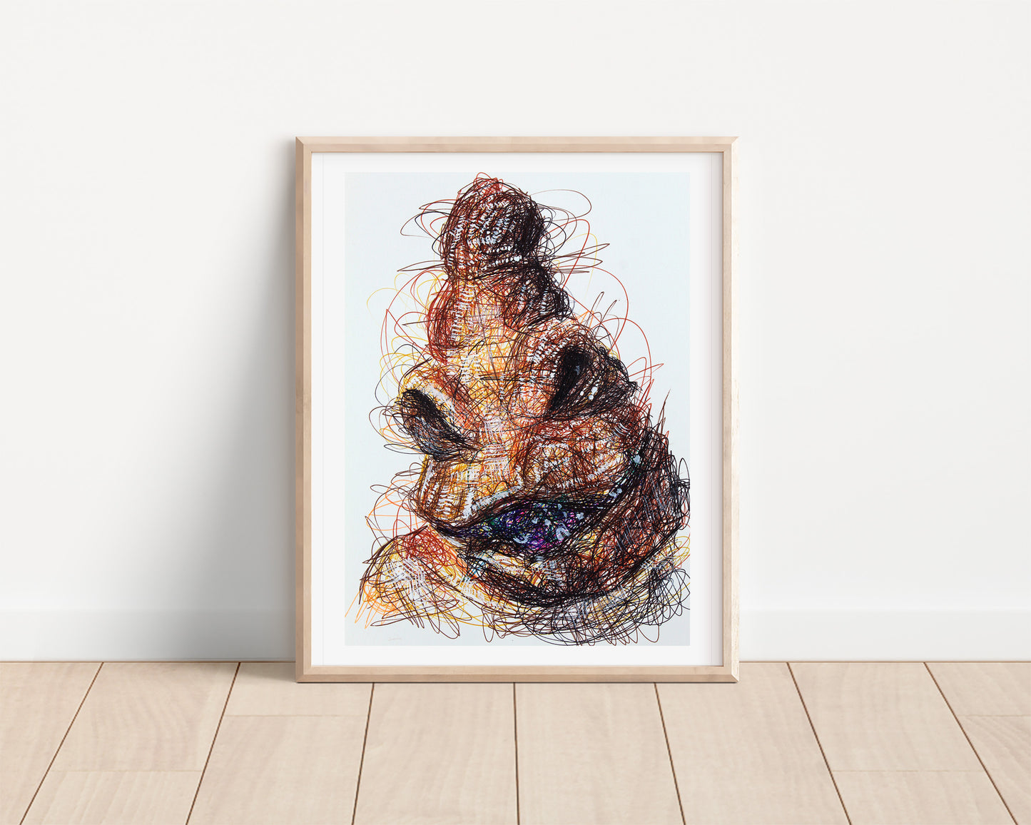 Boogie Man Ballpoint Pen Scribble Art Print