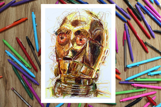 C3PO Ballpoint Pen Print