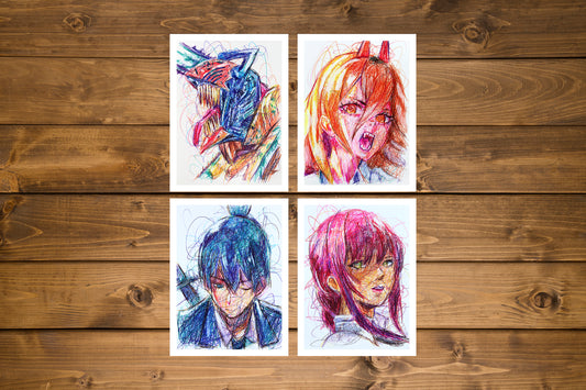Chainsaw Man Ballpoint Pen Print Set