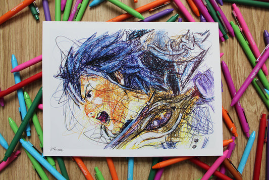 Chrom Ballpoint Pen Scribble Art Print-Cody James by Cody