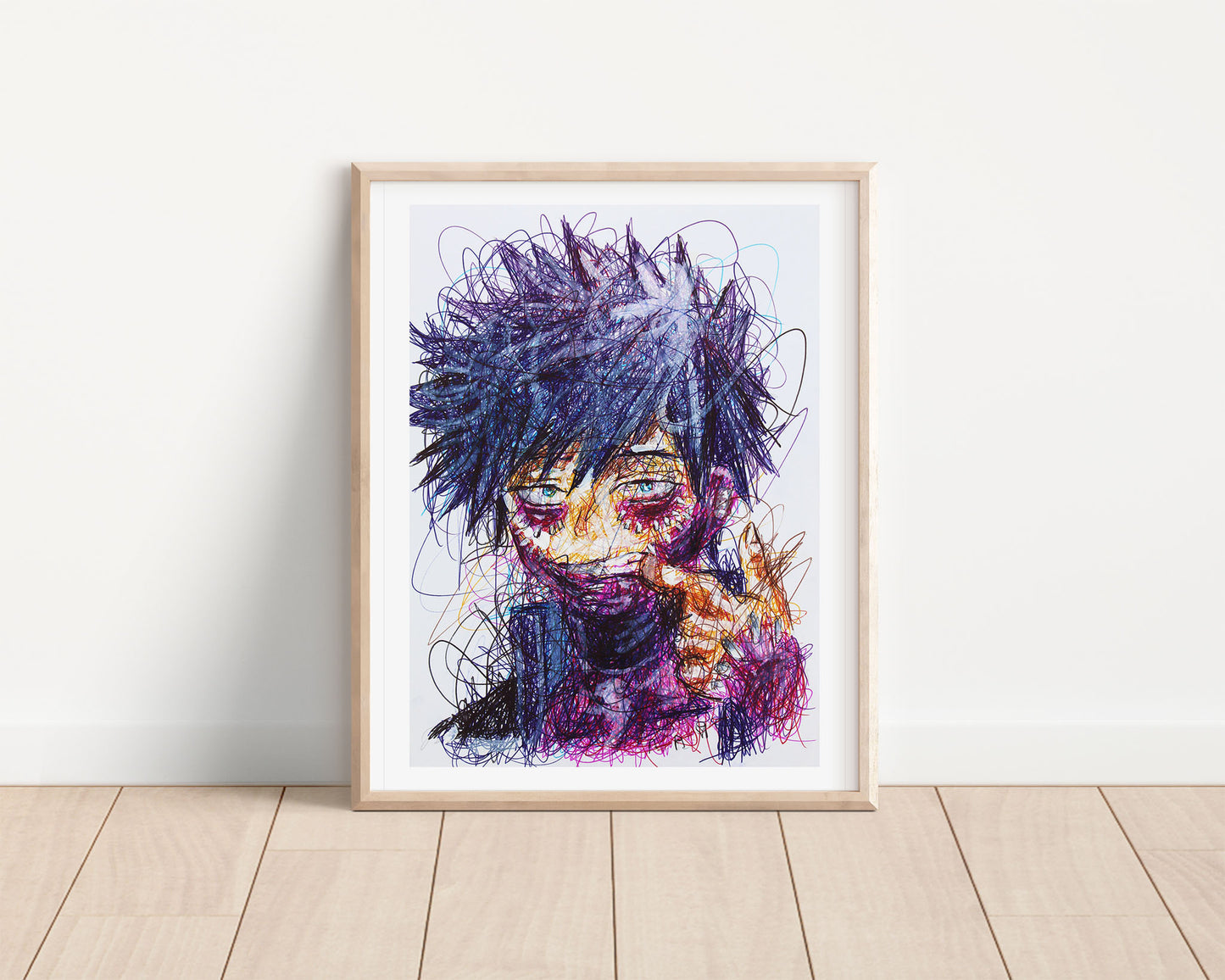 Dabi Ballpoint Pen Scribble Art Print