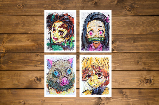 Demon Slayer Ballpoint Pen Print Set