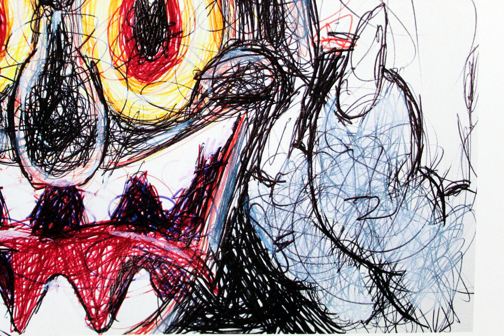 Devil Ballpoint Pen Scribble Art Print-Cody James by Cody