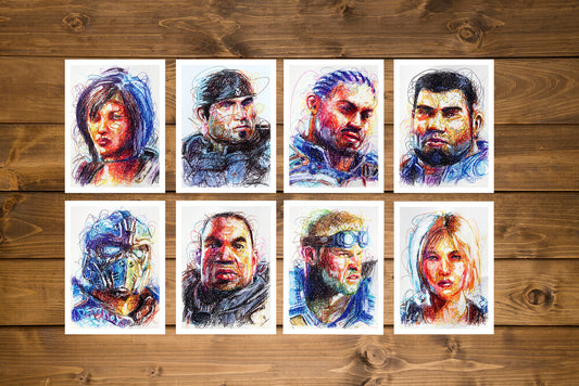 Gears of War Ballpoint Pen Art Print Set-Cody James by Cody