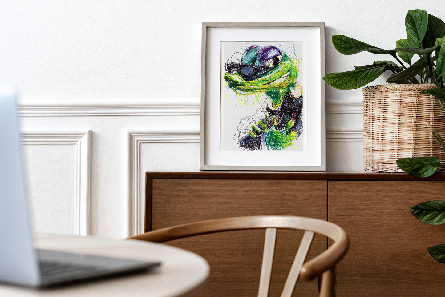 Gex Ballpoint Pen Scribble Art Print