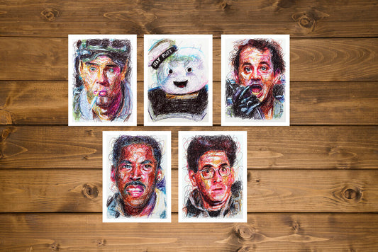 Ghostbusters Full Ballpoint Pen Art Print Set-Cody James by Cody
