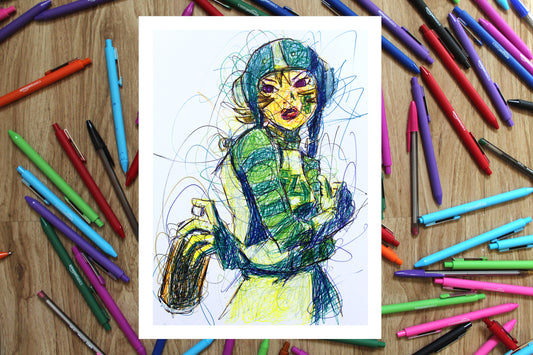 Gum, Jet Set Radio Ballpoint Pen Print
