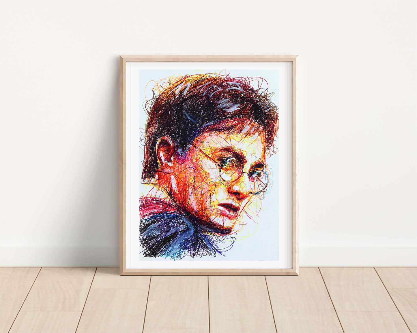Harry Potter Ballpoint Pen Scribble Art Print