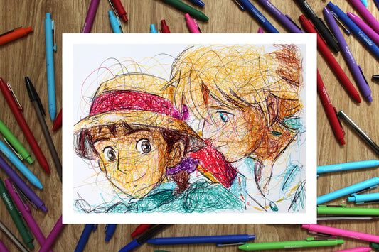 Howl's Moving Castle Ballpoint Pen Print