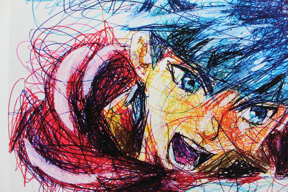 Ike Ballpoint Pen Scribble Art Print-Cody James by Cody
