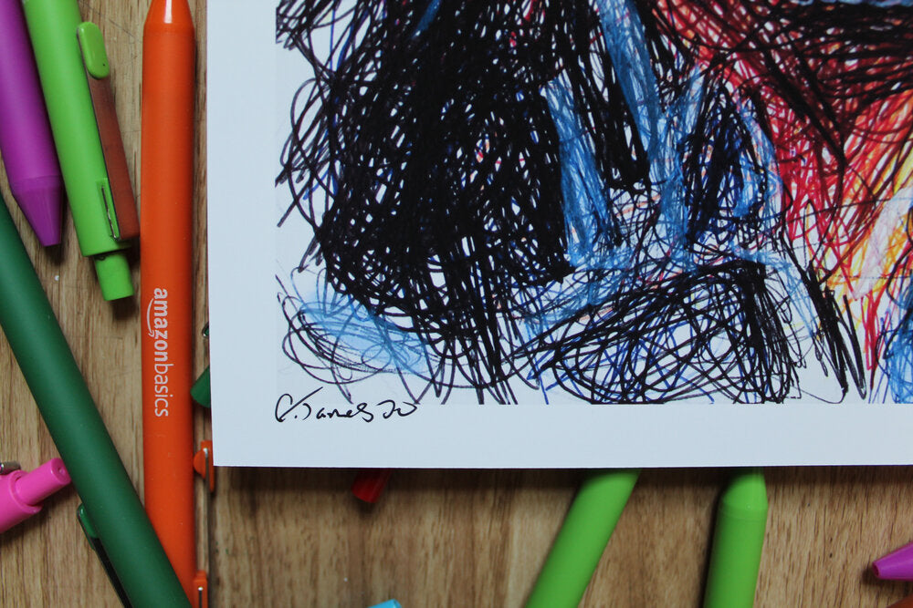 John Marston Ballpoint Pen Scribble Art Print-Cody James by Cody