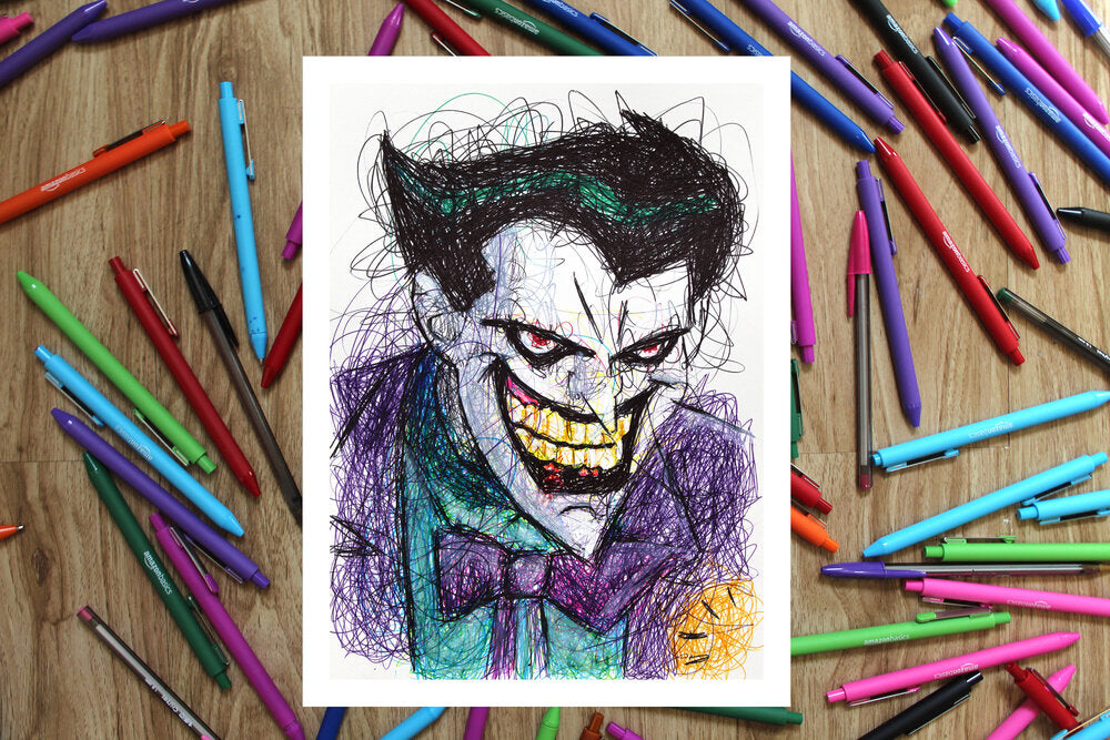 Batman Animated Series Ballpoint Pen Art Print Set-Cody James by Cody