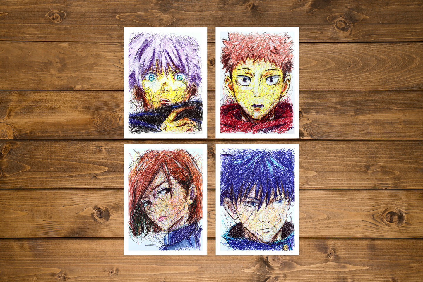 Jujutsu Kaisen Ballpoint Pen Poster Set