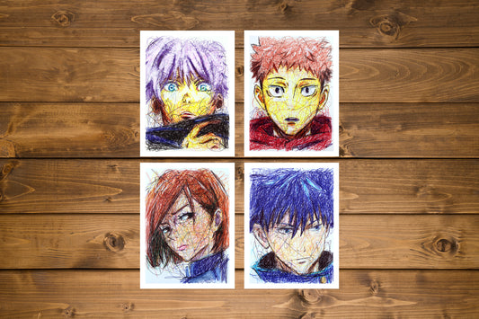 Jujutsu Kaisen Ballpoint Pen Poster Set