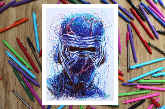 Kylo Ren Ballpoint Pen Print