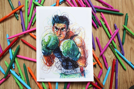 Little Mac Ballpoint Pen Scribble Art Print-Cody James by Cody