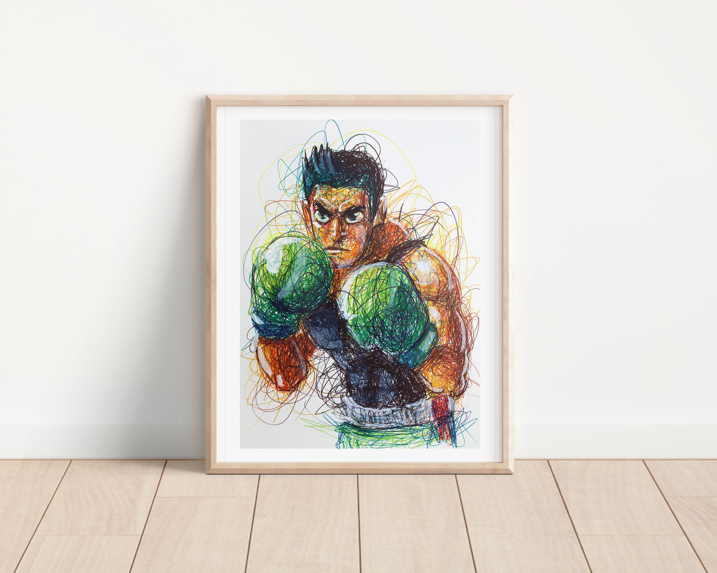 Little Mac Ballpoint Pen Scribble Art Print