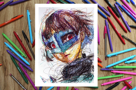 Makoto Niijima Ballpoint Pen Print