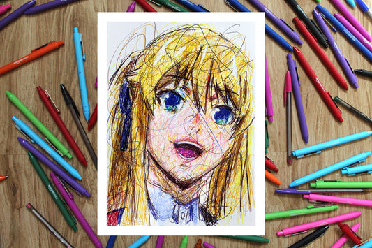 Mary Saotome Ballpoint Pen Fanart