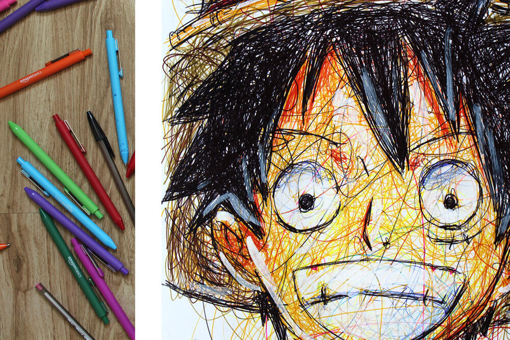 Monkey Ballpoint Pen Scribble Art Print-Cody James by Cody