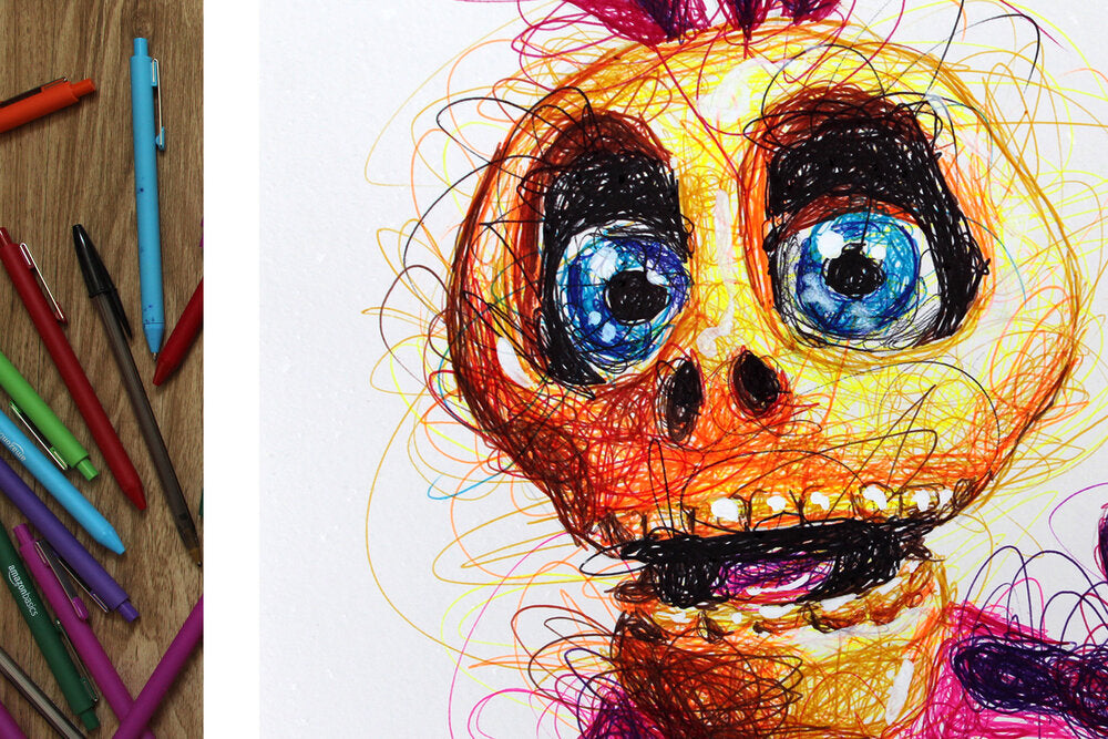 Mumbo Jumbo Ballpoint Pen Scribble Art Print-Cody James by Cody