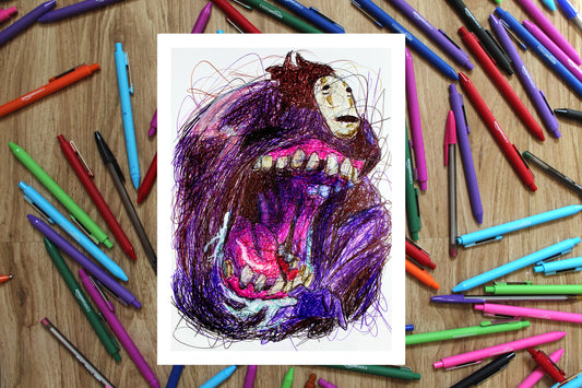 No Face Ballpoint Pen Print
