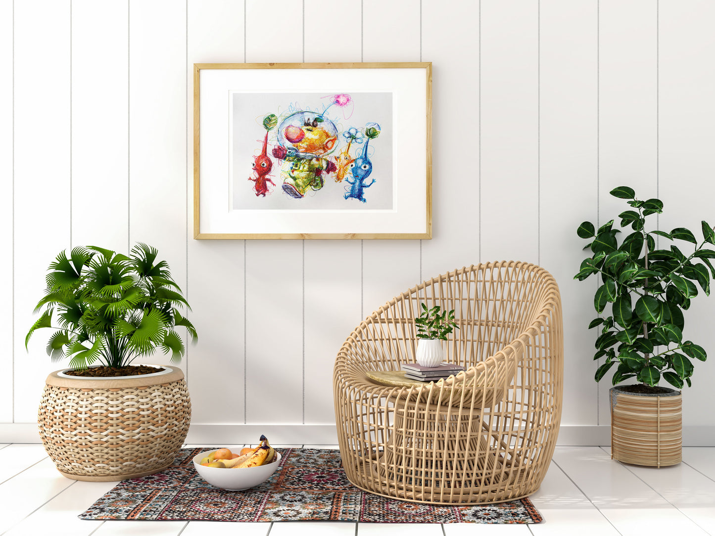 Olimar Ballpoint Pen Scribble Art Print