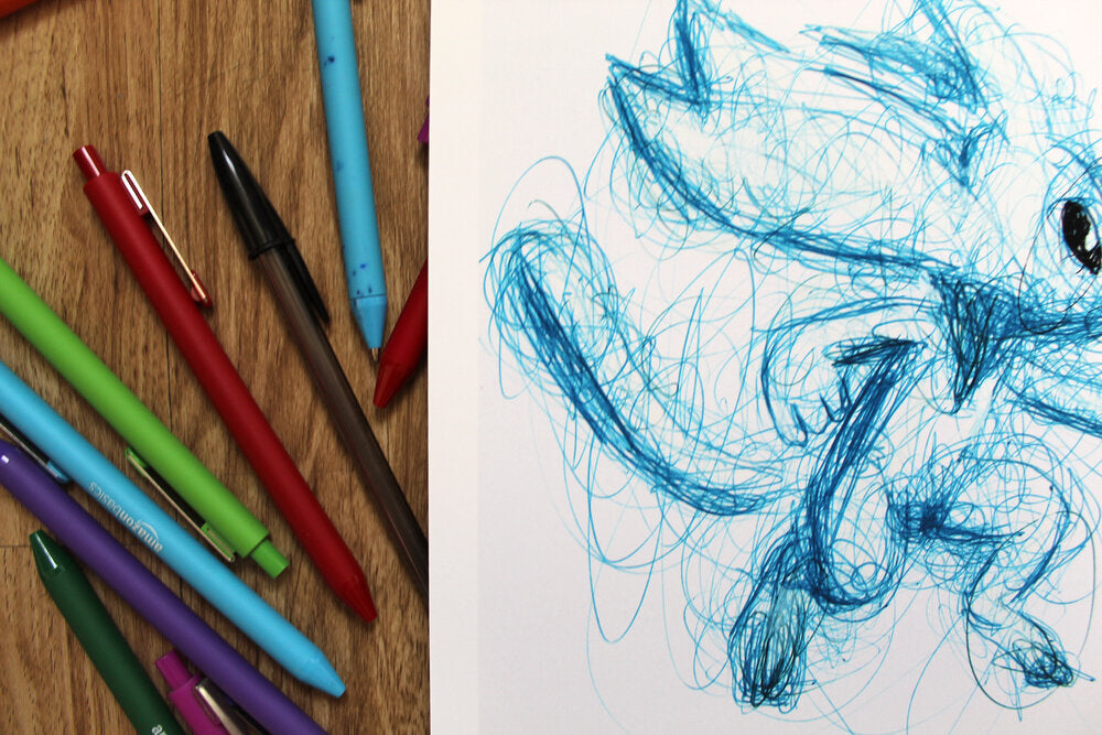 Ori Ballpoint Pen Scribble Art Print-Cody James by Cody