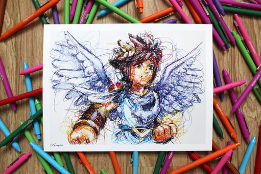 Pit Ballpoint Pen Scribble Art Print-Cody James by Cody
