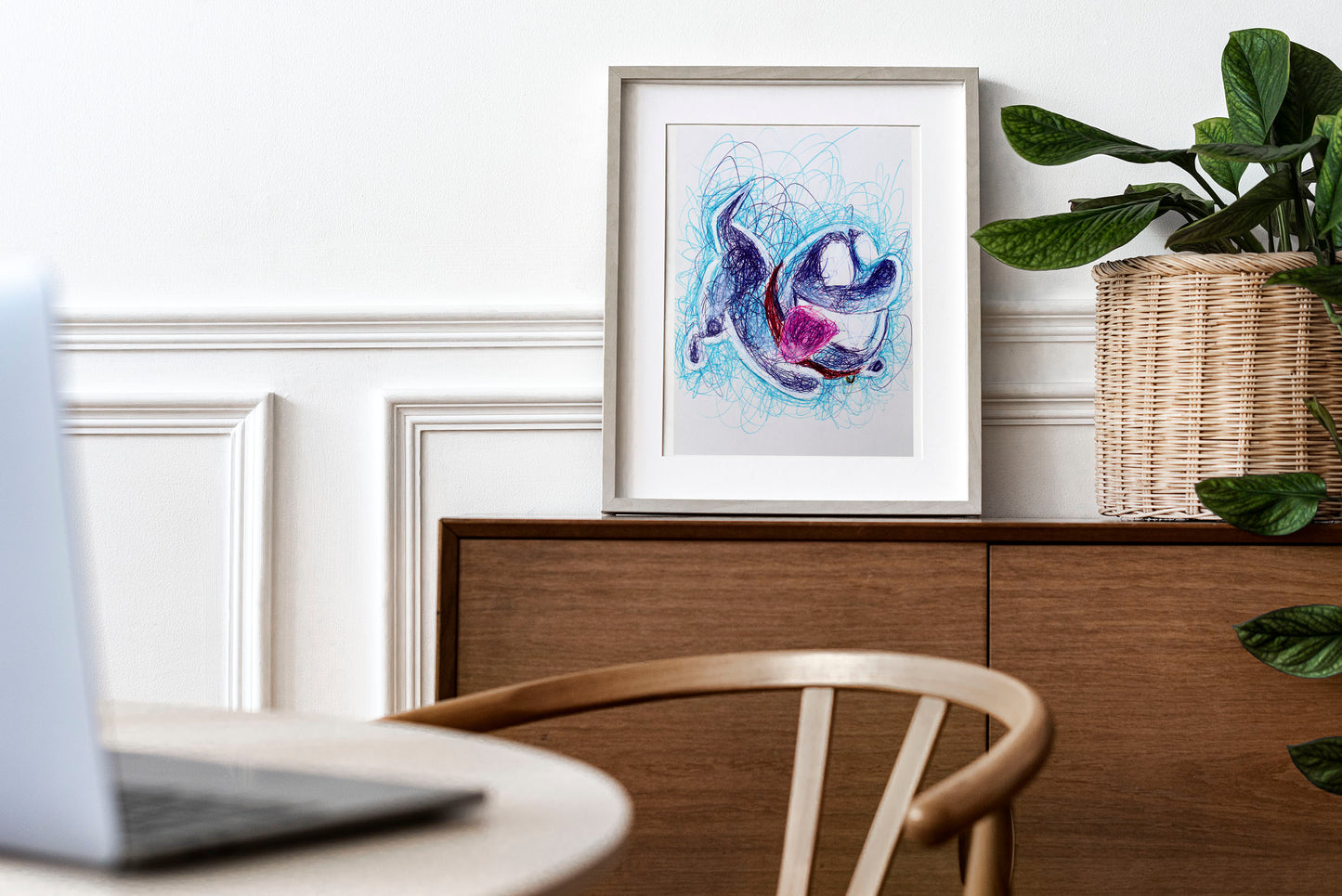 Polterpup Ballpoint Pen Scribble Art Print