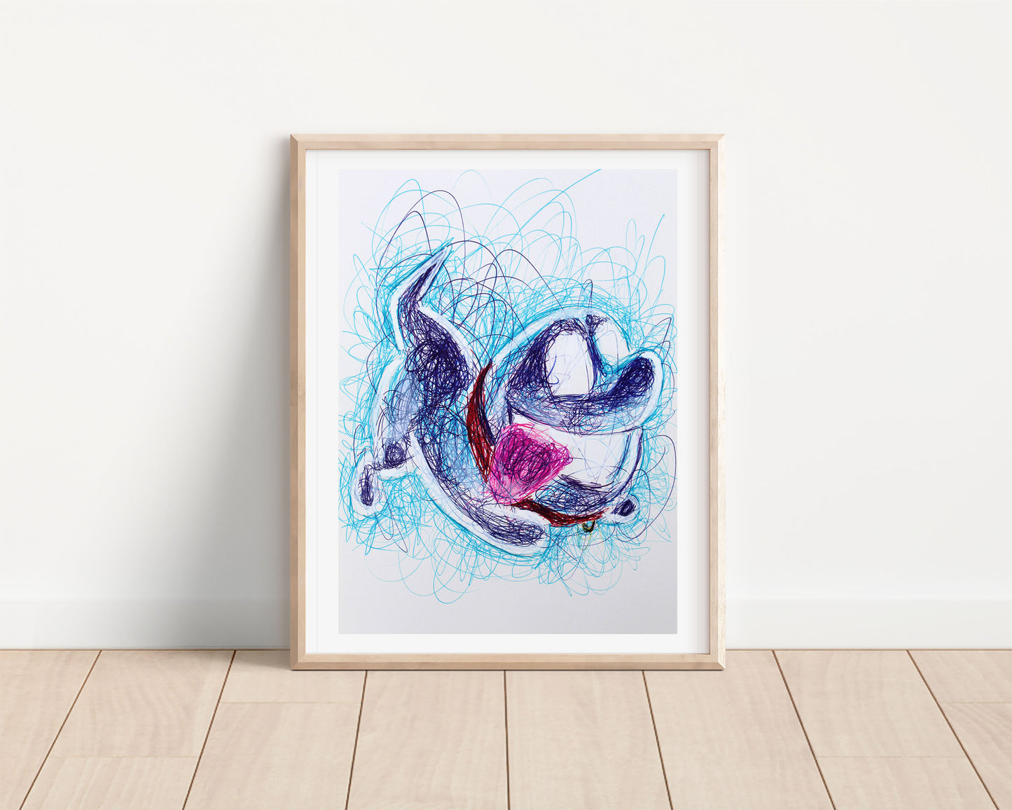 Polterpup Ballpoint Pen Scribble Art Print