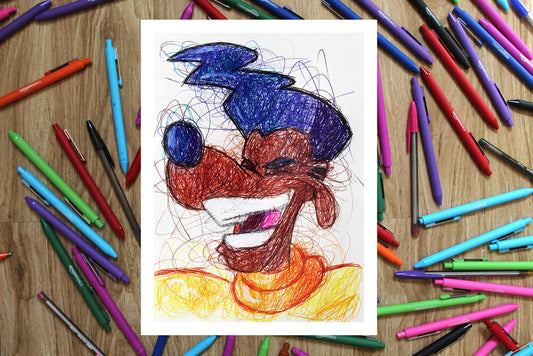 Powerline Ballpoint Pen Scribble Art Print-Cody James by Cody