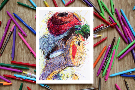 Princess Mononoke Ballpoint Pen Print