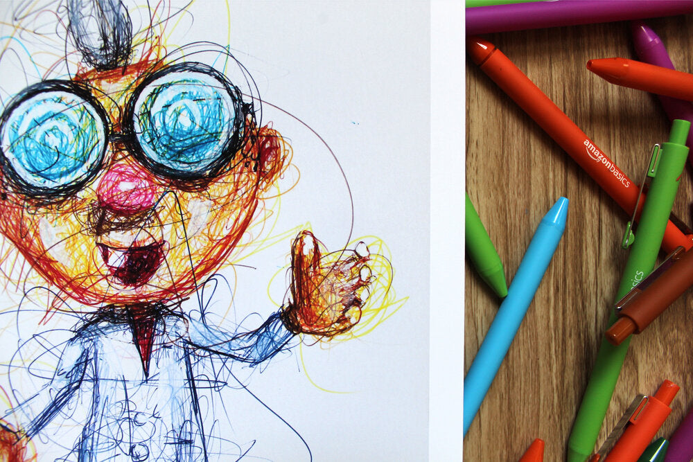 Professor E Gadd Ballpoint Pen Scribble Art Print-Cody James by Cody