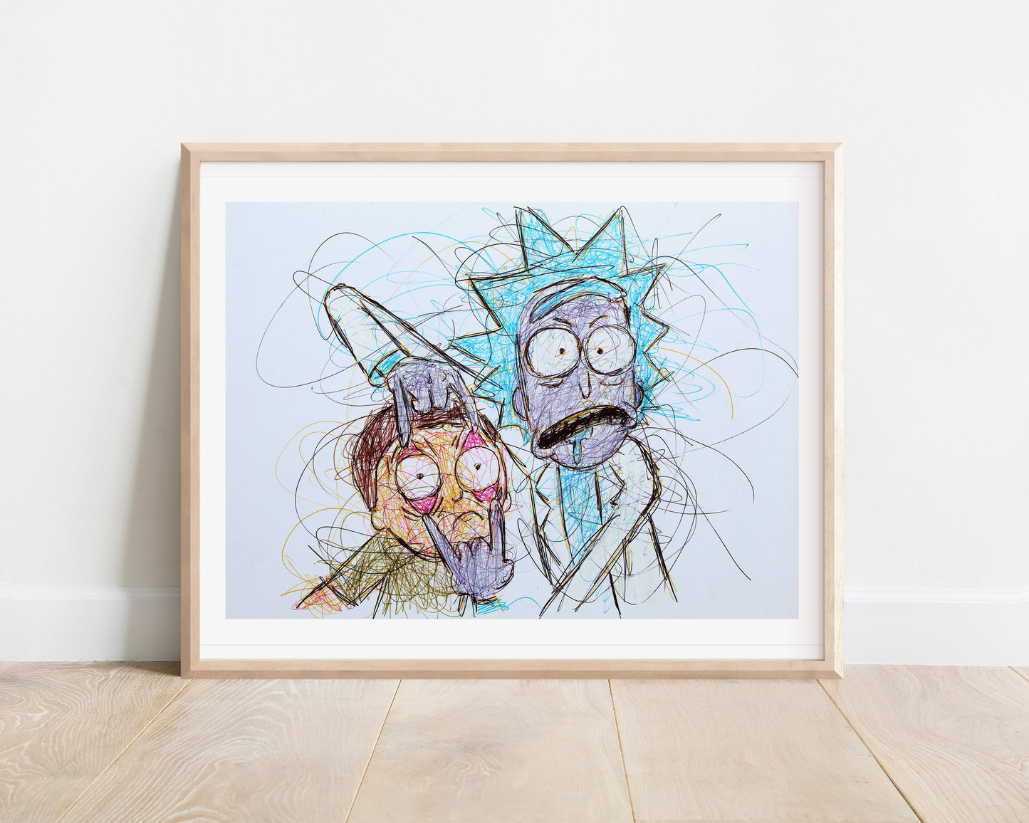 Rick and Morty Ballpoint Pen Print