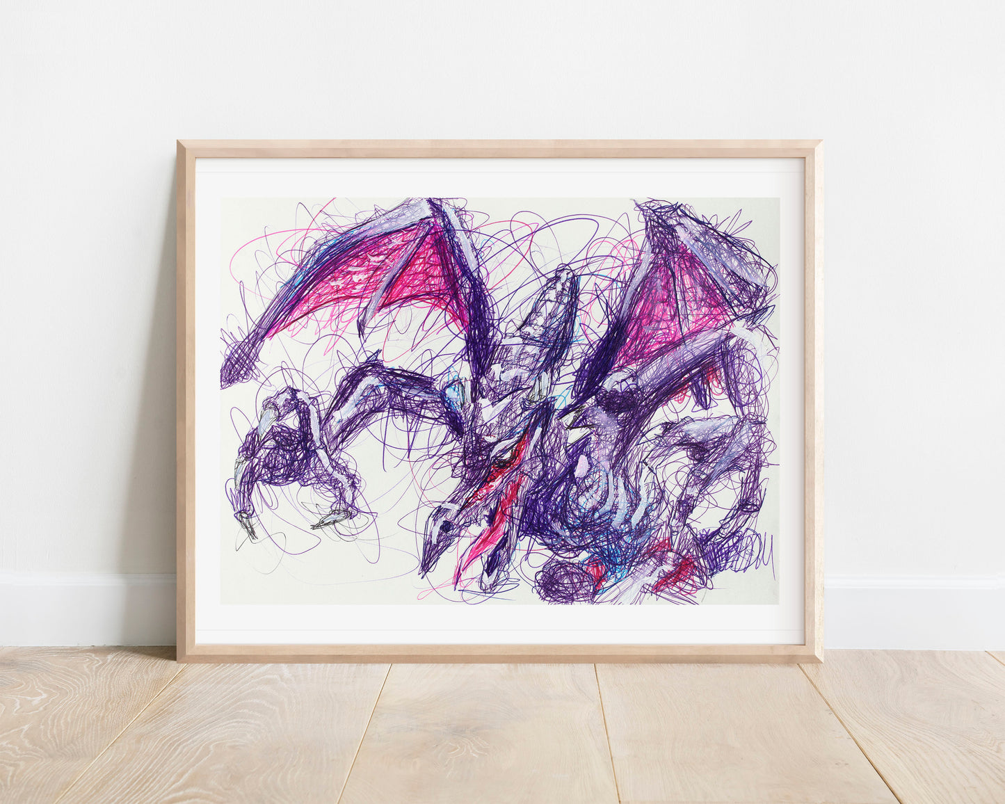 Ridley Ballpoint Pen Scribble Art Print