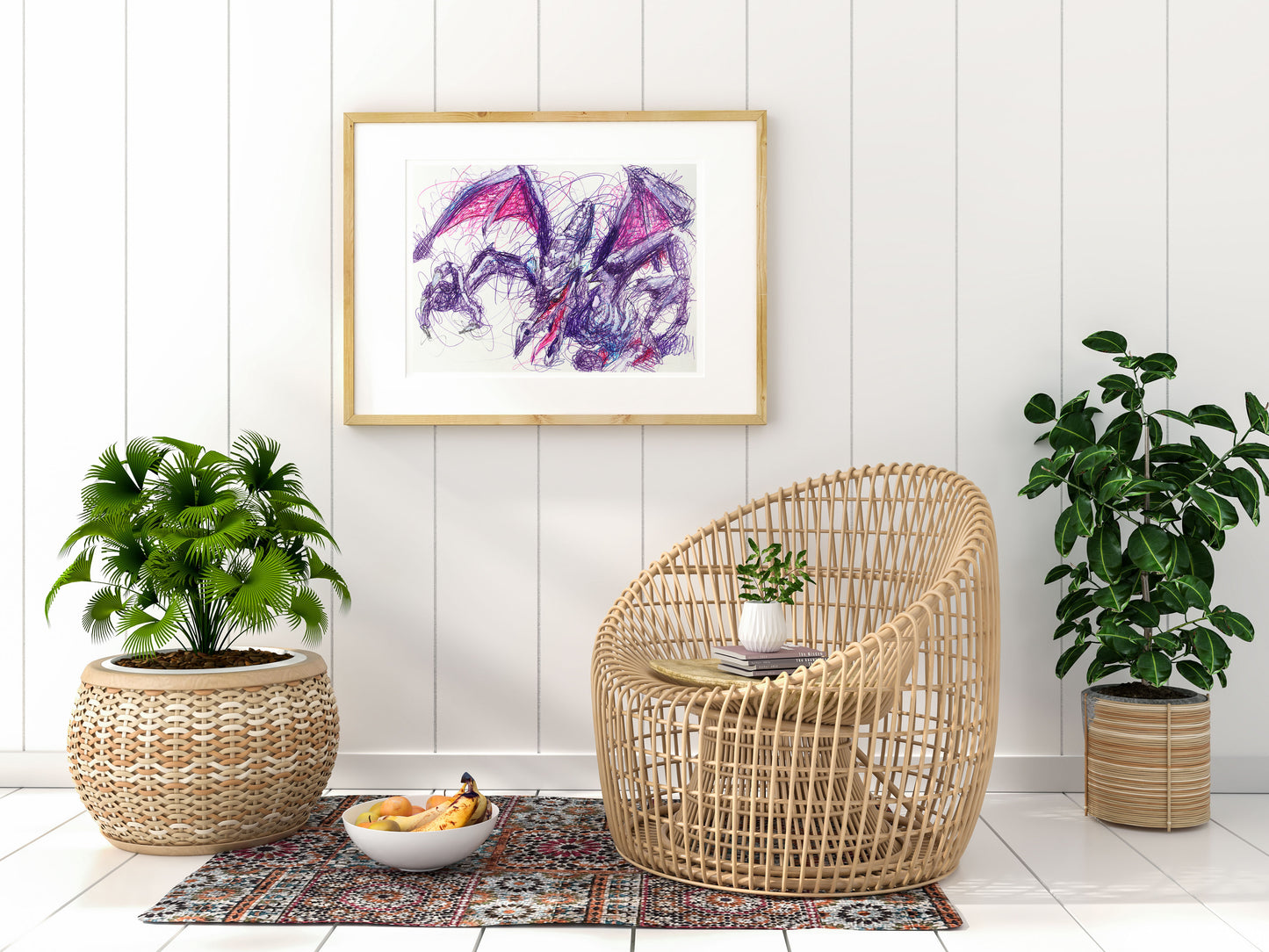 Ridley Ballpoint Pen Scribble Art Print