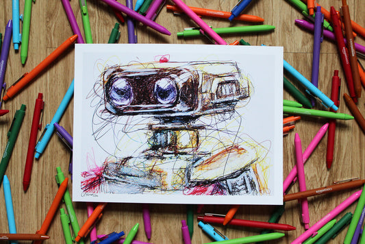 Rob Ballpoint Pen Scribble Art Print-Cody James by Cody
