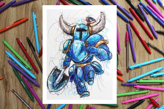Shovel Knight Ballpoint Pen Print