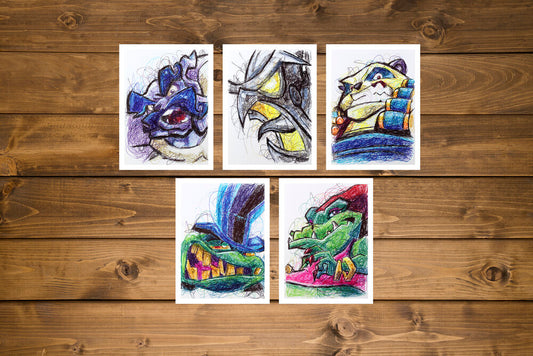 Sly Cooper Bosses Ballpoint Pen Art Print Set-Cody James by Cody