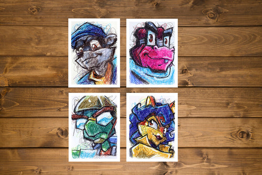 Sly Cooper Ballpoint Pen Art Print Set-Cody James by Cody