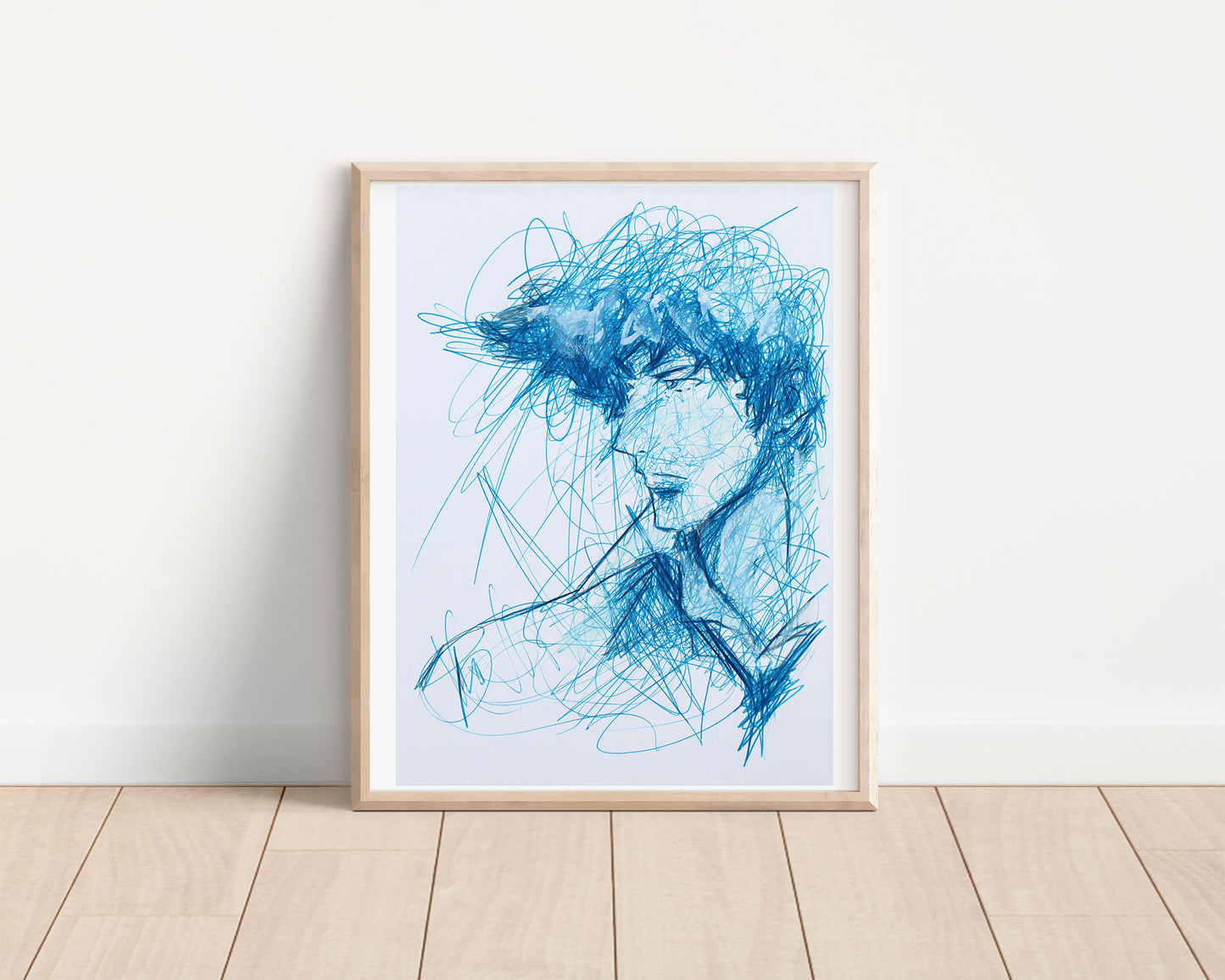 Spike Ballpoint Pen Scribble Art Print