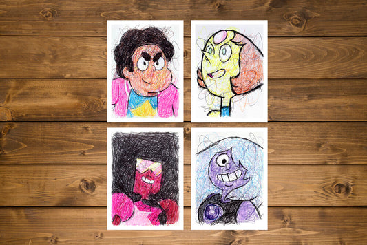 Steven Universe Ballpoint Pen Scribble Art Print Set-Cody James by Cody