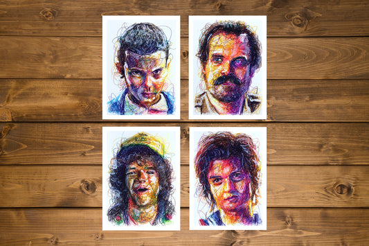 Stranger Things Ballpoint Pen Print Set