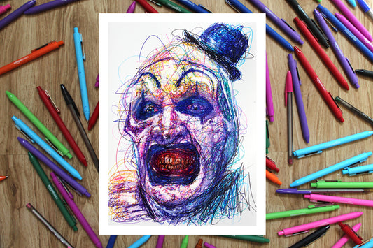 Terrifier Ballpoint Pen Art Print