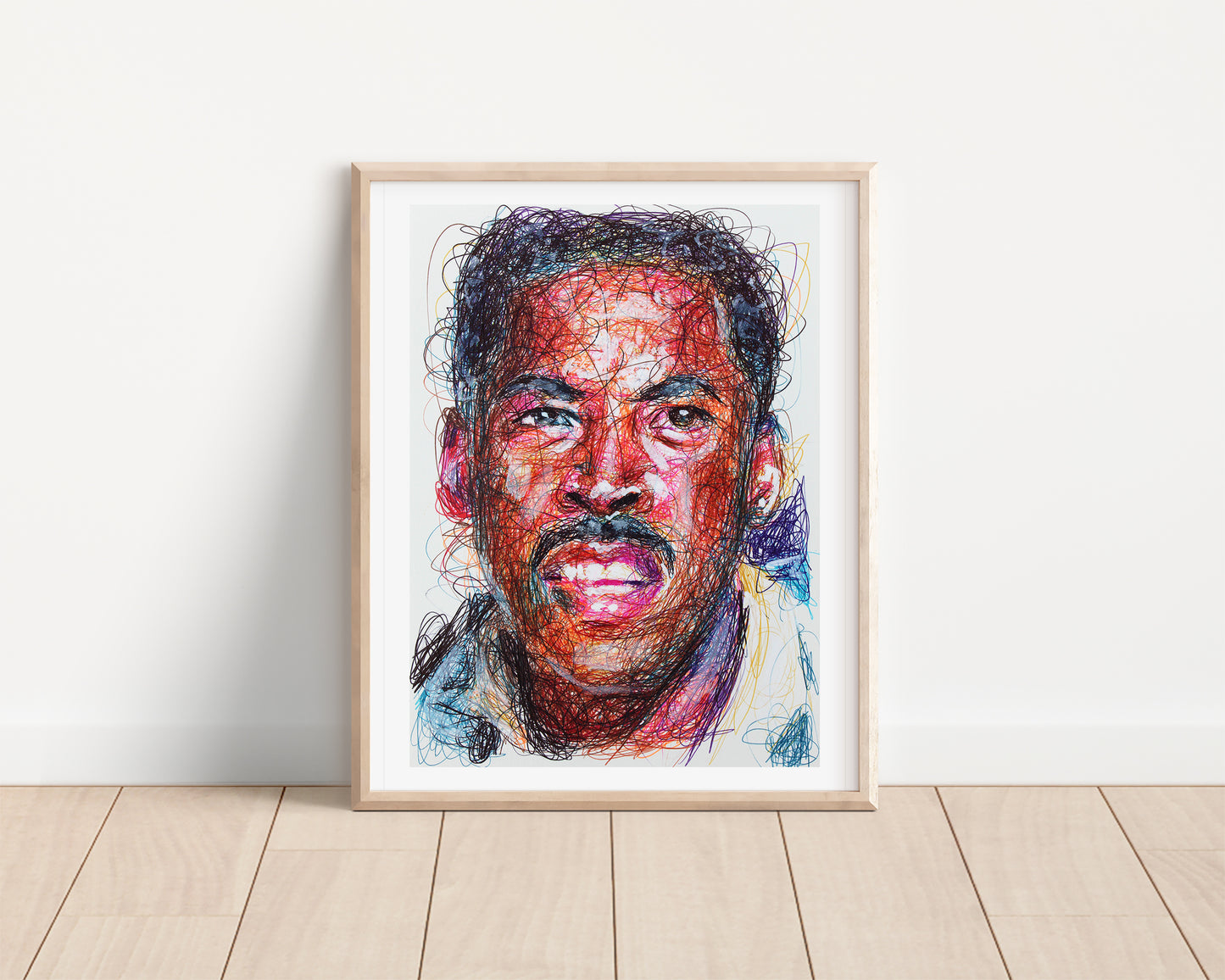 Winston Ballpoint Pen Scribble Art Print
