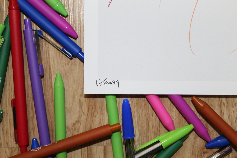 Zapper Ballpoint Pen Scribble Art Print-Cody James by Cody