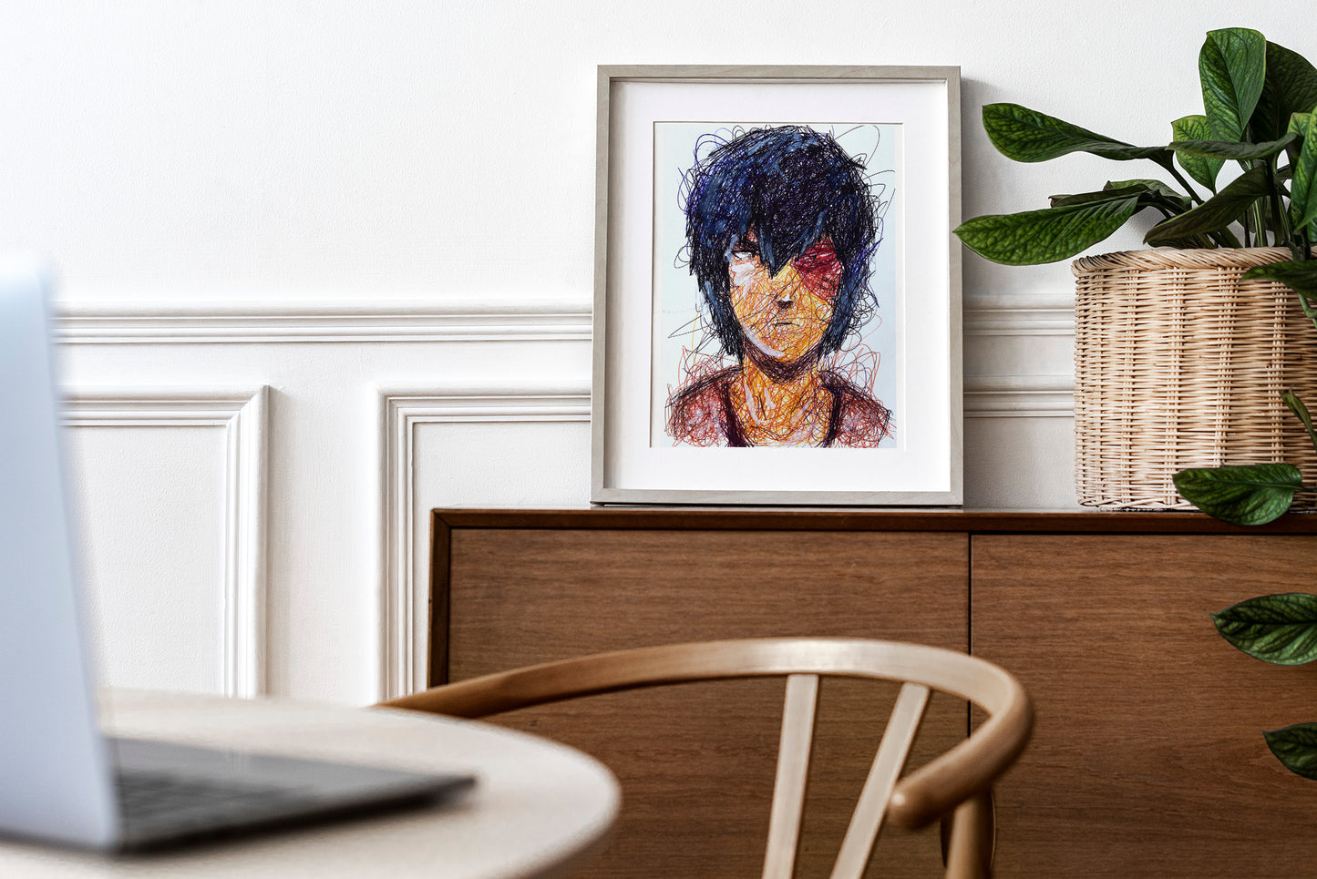 Zuko Ballpoint Pen Scribble Art Print